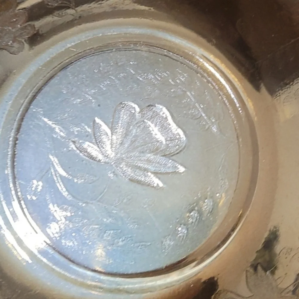 Vintage Indiana Glass Iridescent Console Bowl – Pink‑Peach Carnival Finish (EUC)